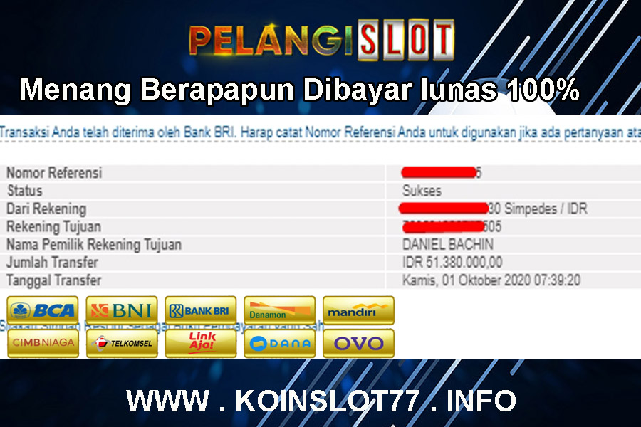 Member PelangiSlot Jackpot 01 OKTOBER 2020