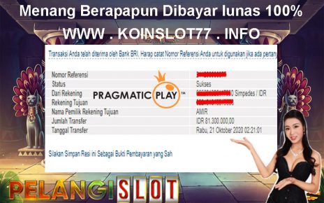 Member PelangiSlot Jackpot SLOT GAME 21 OKTOBER 2020