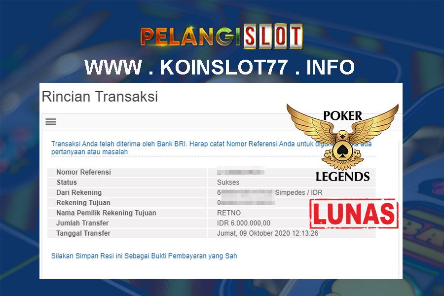 Member PelangiSlot Jackpot POKER LEGENDS 09 OKTOBER 2020