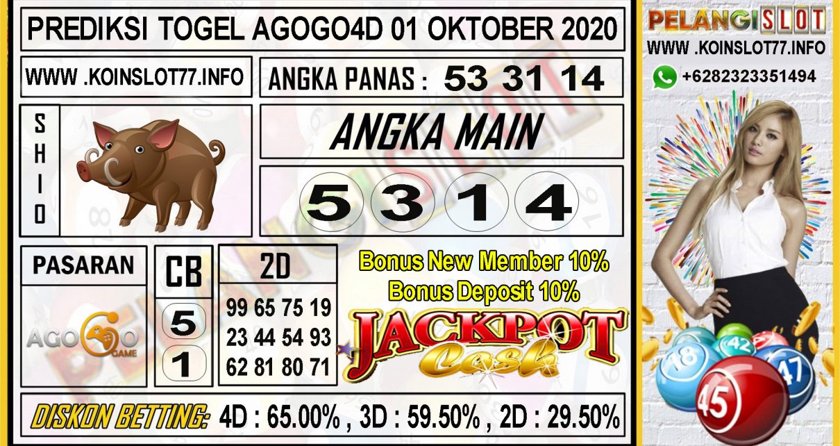 PREDIKSI TOGEL AGOGO4D 01 OKTOBER 2020