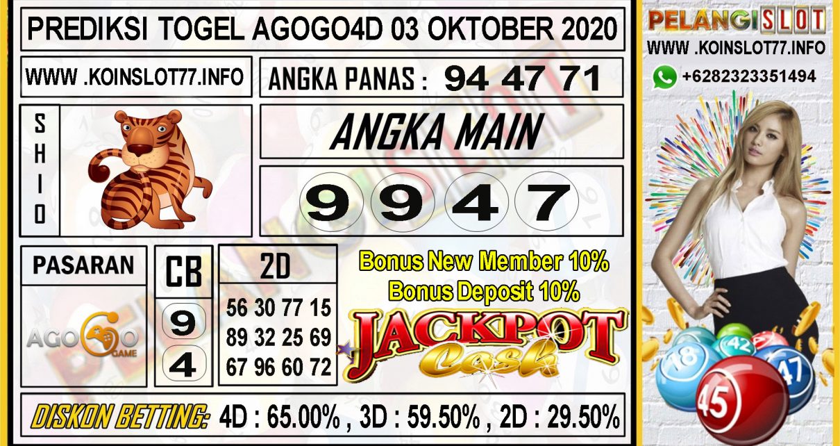 PREDIKSI TOGEL AGOGO4D 03 OKTOBER 2020