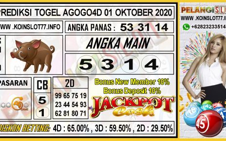 PREDIKSI TOGEL AGOGO4D 01 OKTOBER 2020