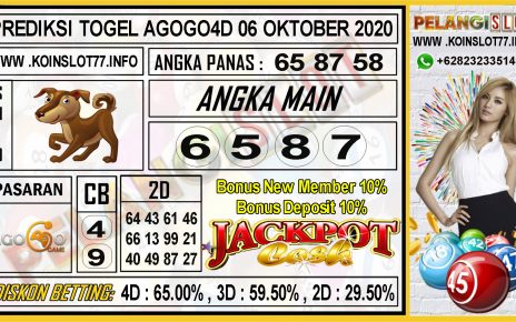 PREDIKSI TOGEL AGOGO4D 06 OKTOBER 2020