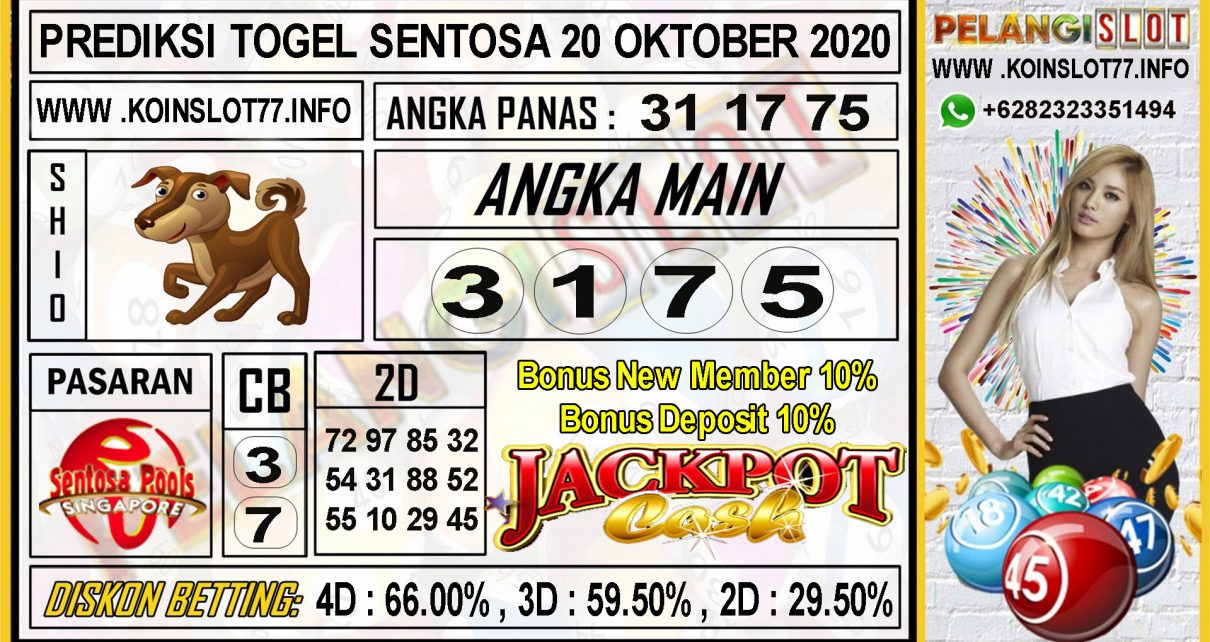 PREDIKSI TOGEL SENTOSA 20 OKTOBER 2020