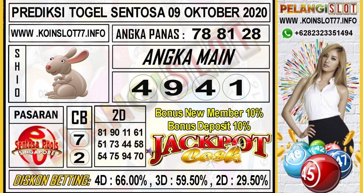 PREDIKSI TOGEL SENTOSA 09 OKTOBER 2020