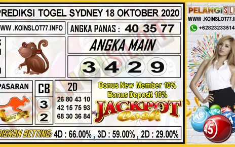 PREDIKSI TOGEL SYDNEY 18 OKTOBER 2020