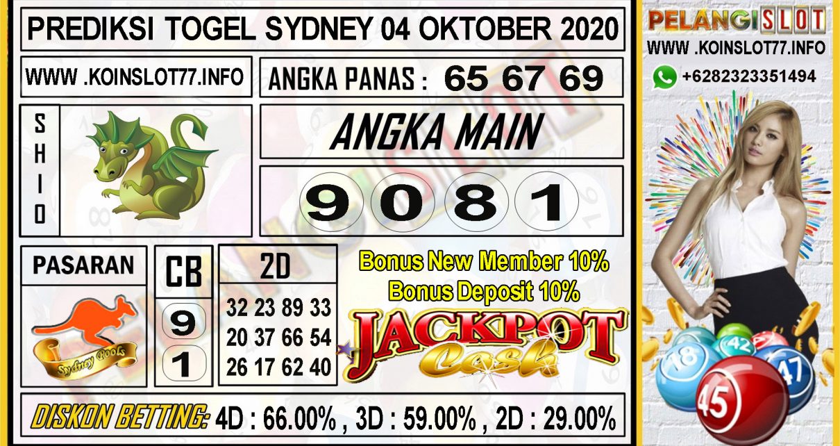 PREDIKSI TOGEL SYDNEY 04 OKTOBER 2020