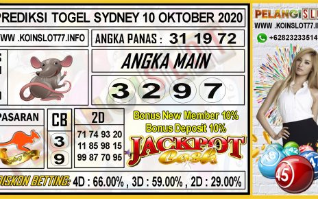 PREDIKSI TOGEL SYDNEY 10 OKTOBER 2020