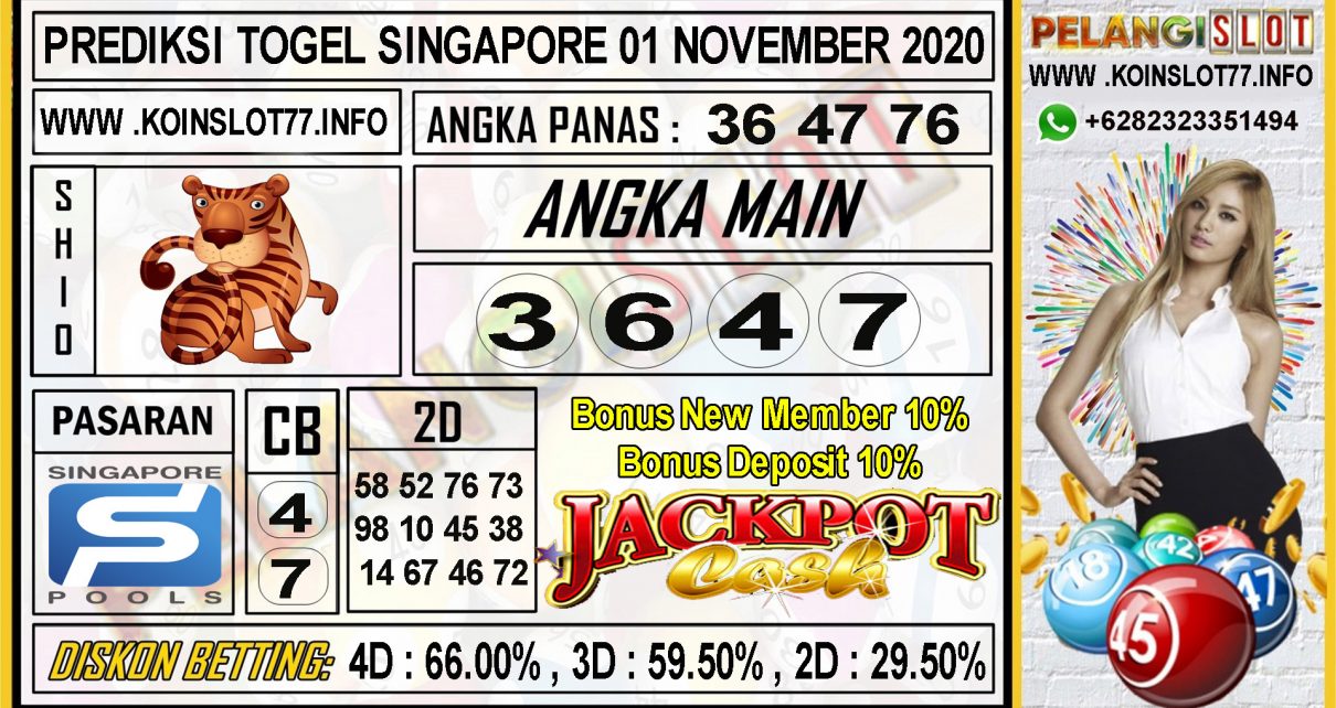 PREDIKSI TOGEL SINGAPORE 01 NOVEMBER 2020