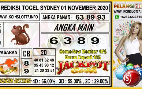 PREDIKSI TOGEL SYDNEY 01 NOVEMBER 2020