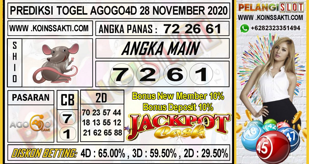 PREDIKSI AGOGO4D 28 NOVEMBER 2020