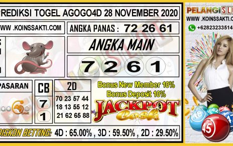 PREDIKSI AGOGO4D 28 NOVEMBER 2020