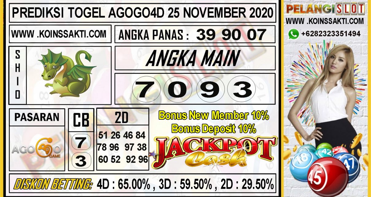 ============================================================= PREDIKSI TOGEL AGOGO4D 25 NOVEMBER 2020