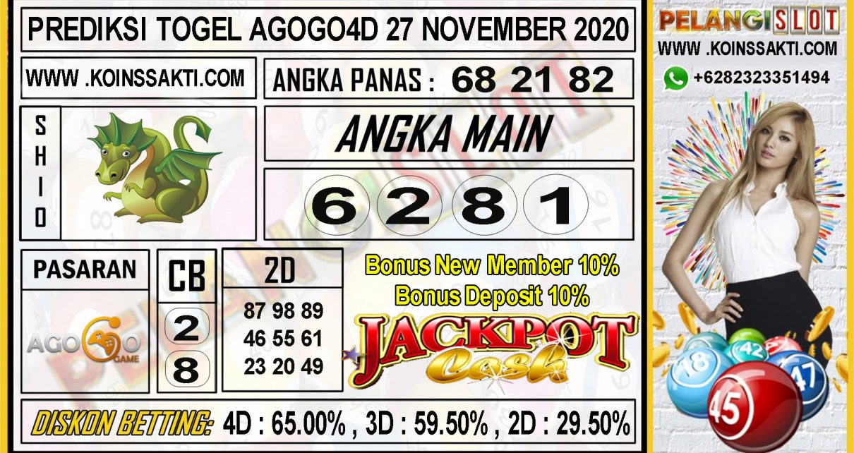 PREDIKSI AGOGO4D 27 NOVEMBER 2020