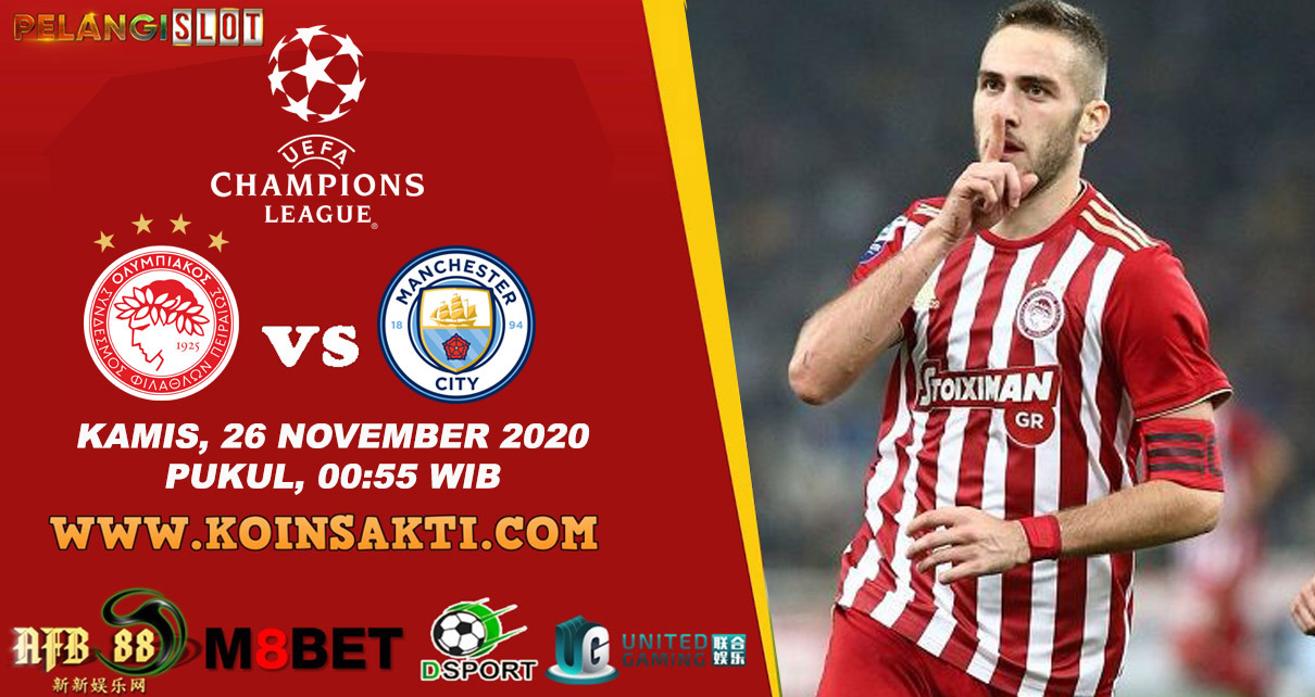 Prediksi Olympiakos vs Manchester City 26 November 2020