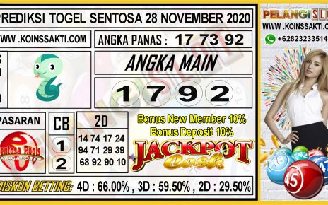 PREDIKSI SENTOSA 28 NOVEMBER 2020