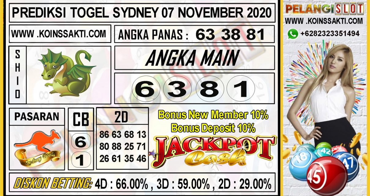 PREDIKSI TOGEL SYDNEY 07 NOVEMBER 2020