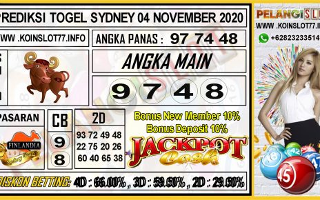 PREDIKSI TOGEL SYDNEY 04 NOVEMBER 2020