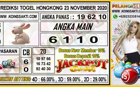 PREDIKSI TOGEL HONGKONG 23 NOVEMBER 2020