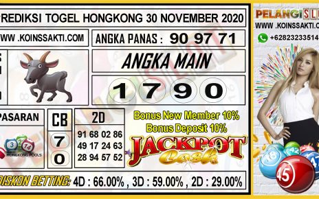 PREDIKSI TOGEL HONGKONG 30 NOVEMBER 2020