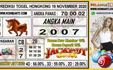 PREDIKSI TOGEL HONGKONG 19 NOVEMBER 2020