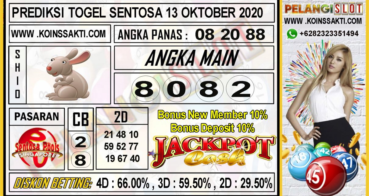 PREDIKSI TOGEL SENTOSA 13 OKTOBER 2020