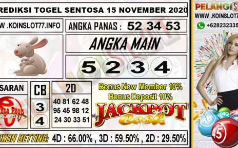 PREDIKSI TOGEL SENTOSA 15 NOVEMBER 2020