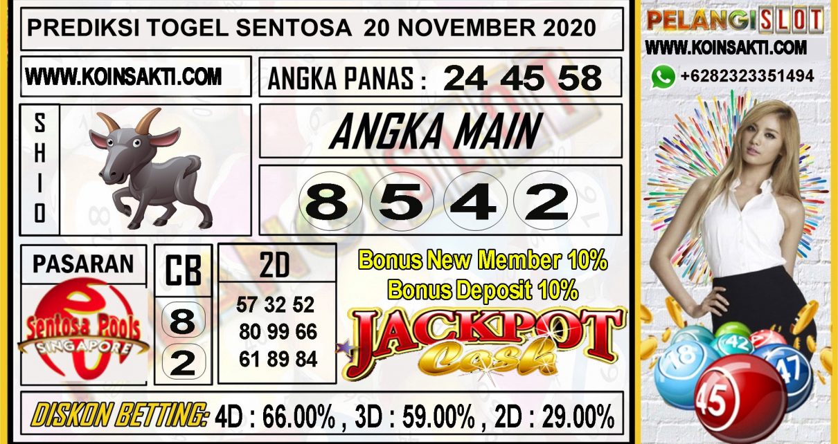 PREDIKSI TOGEL SENTOSA 20 NOVEMBER 2020