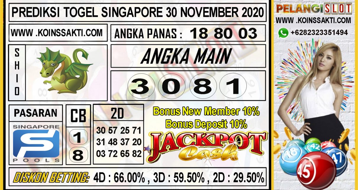 PREDIKSI TOGEL SINGAPORE 30 NOVEMBER 2020