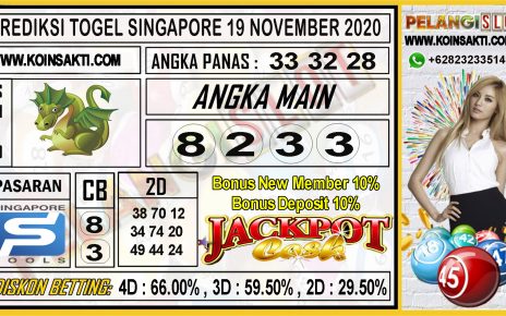 PREDIKSI TOGEL SINGAPORE 19 NOVEMBER 2020