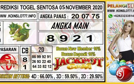 PREDIKSI TOGEL SENTOSA 05 NOVEMBER 2020