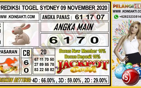 PREDIKSI TOGEL SYDNEY 09 NOVEMBER 2020