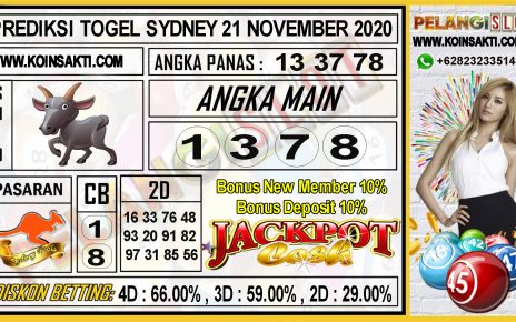 PREDIKSI TOGEL SYDNEY 21 NOVEMBER 2020