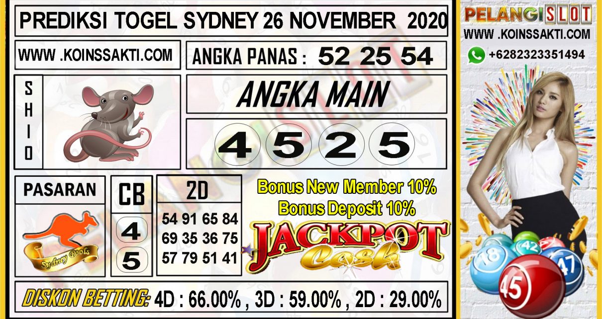 PREDIKSI TOGEL SYDNEY 26 NOVEMBER 2020