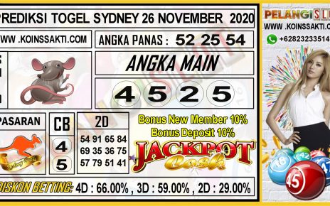 PREDIKSI TOGEL SYDNEY 26 NOVEMBER 2020