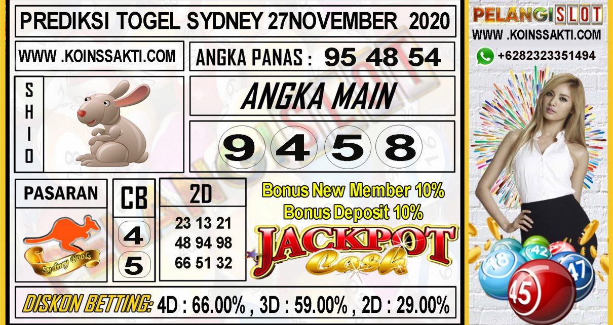 PREDIKSI TOGEL SYDNEY 27 NOVEMBER 2020