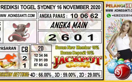 PREDIKSI TOGEL SYDNEY 16 NOVEMBER 2020