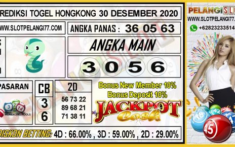 PREDIKSI TOGEL HONGKONG POOLS 30 DESEMBER 2020