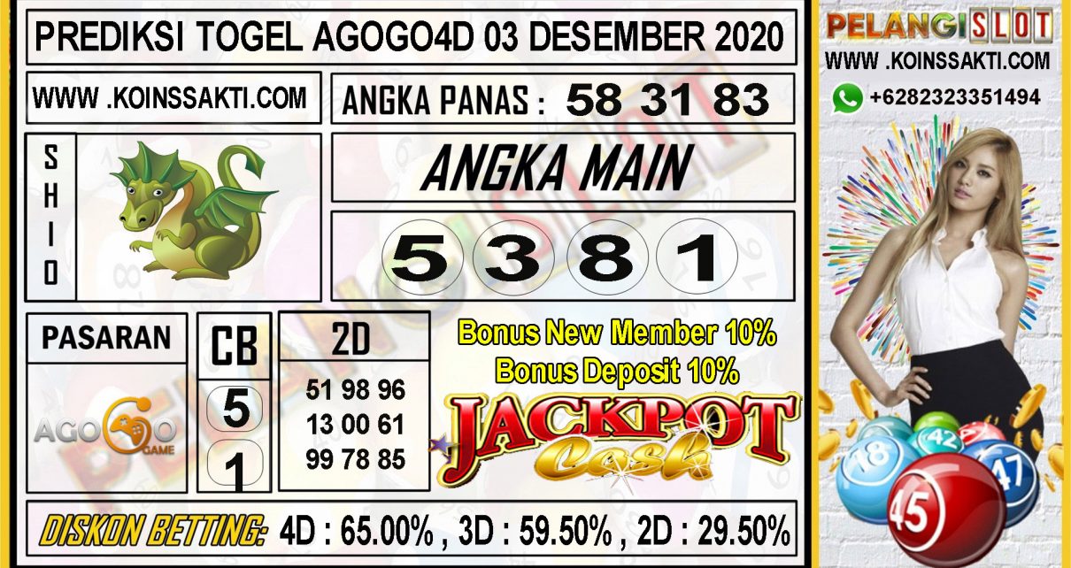 PREDIKSI TOGEL AGOGO4D 03 DESEMBER 2020