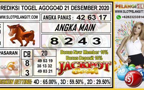 PREDIKSI TOGEL AGOGO 4D 21 DESEMBER 2020