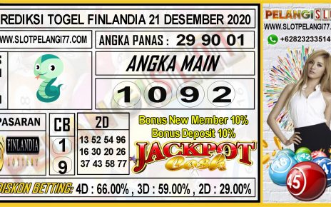 PREDIKSI TOGEL FINLANDIA 21 DESEMBER 2020