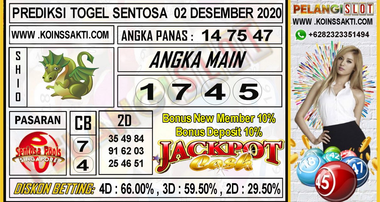 PREDIKSI TOGEL SENTOSA 02 DESEMBER 2020