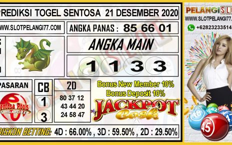 PREDIKSI TOGEL SENTOSA 21 DESEMBER 2020