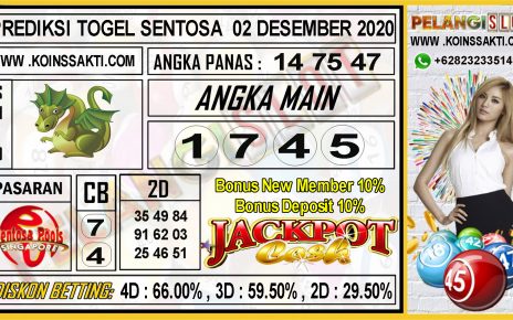 PREDIKSI TOGEL SENTOSA 02 DESEMBER 2020