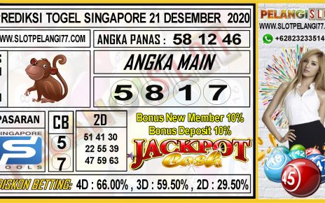 PREDIKSI TOGEL SINGAPORE 21 DESEMBER 2020