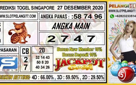 PREDIKSI TOGEL SINGAPORE 27 DESEMBER 2020