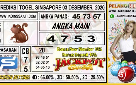 PREDIKSI TOGEL SINGAPORE 03 DESEMBER 2020