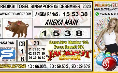 PREDIKSI TOGEL SINGAPORE 05 DESEMBER 2020