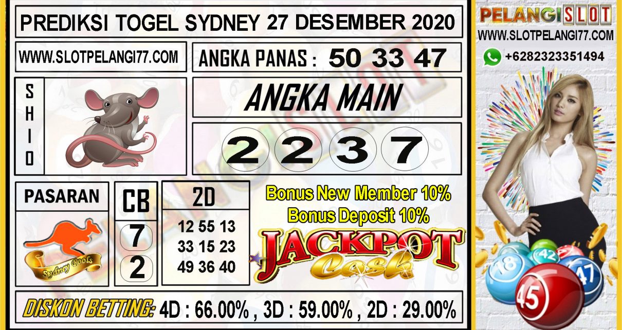 PREDIKSI TOGEL SYDNEY 27 DESEMBER 2020