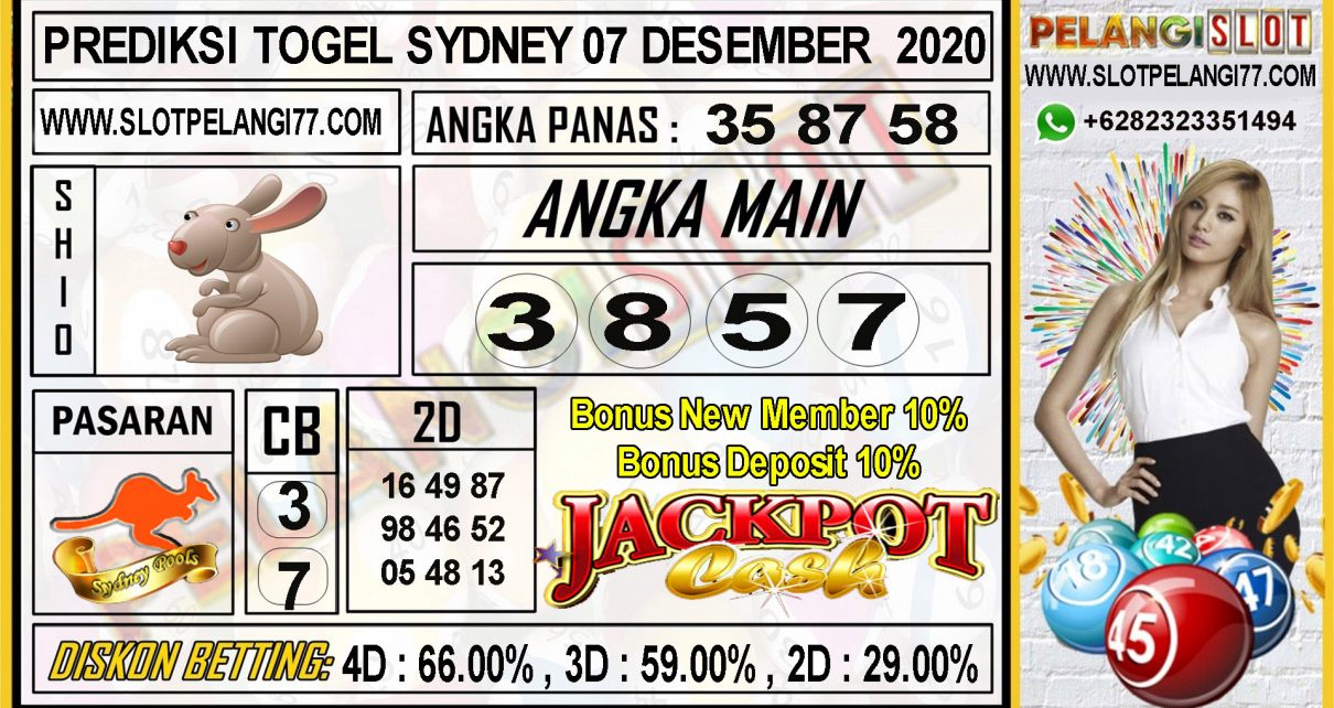 PREDIKSI TOGEL SYDNEY 07 DESEMBER 2020